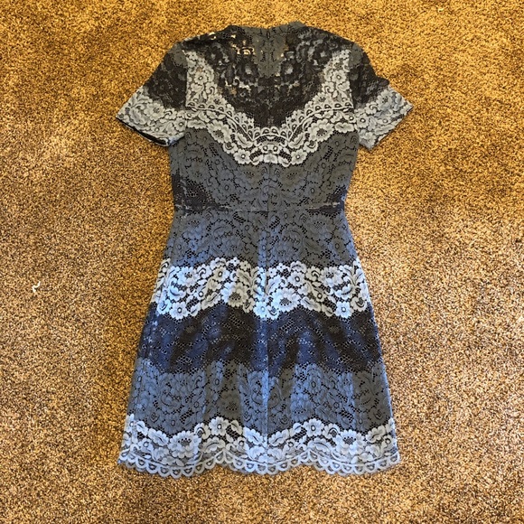 🎀SOLD🎀Sandro Rebecca Blue Stripe Lace Dress - Picture 7 of 7